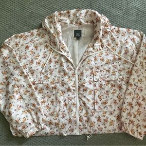 Wild Fable Cream Floral Windbreaker Women’s Size XL
